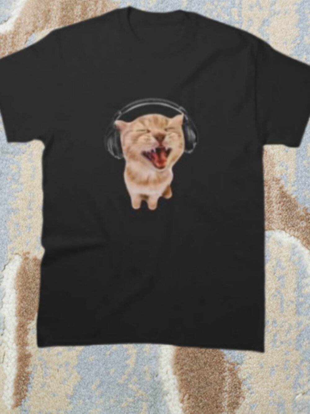 Singing Cat with Headphones T-Shirt